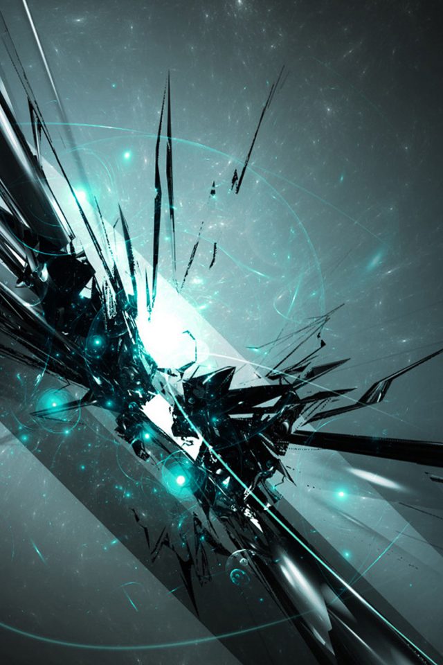 Abstract Cyan Android wallpaper