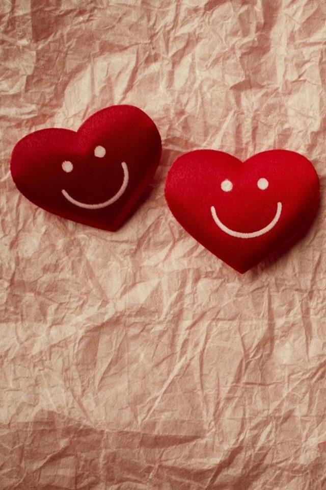 Cute Smile Love Heart Couple Fold Paper Android wallpaper
