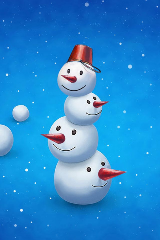 Funny Snowman Android wallpaper