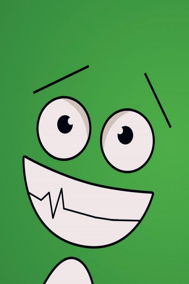 Green Smiley Android wallpaper