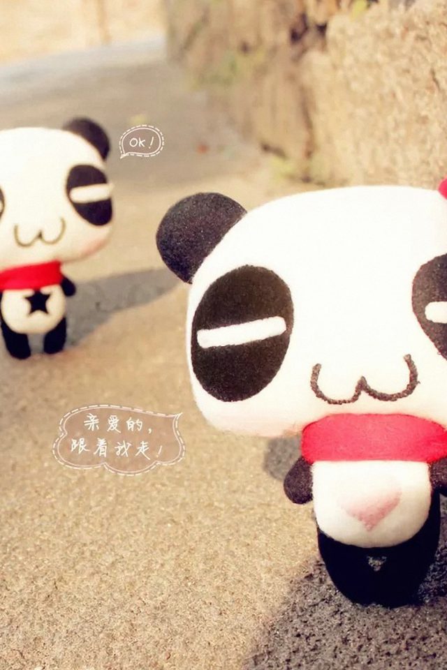 Panda Love Japan Android wallpaper
