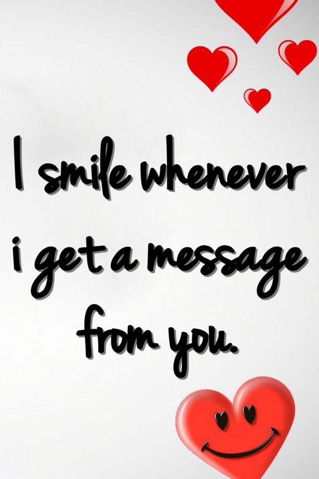 Smile Love Message Android wallpaper