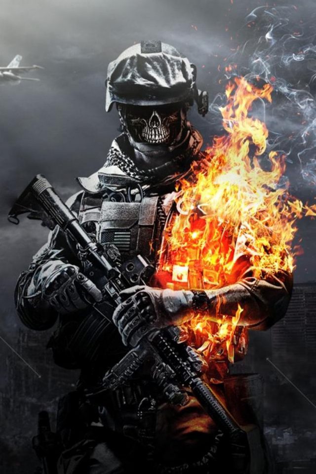 Call of Duty Ghosts Skull Android wallpaper