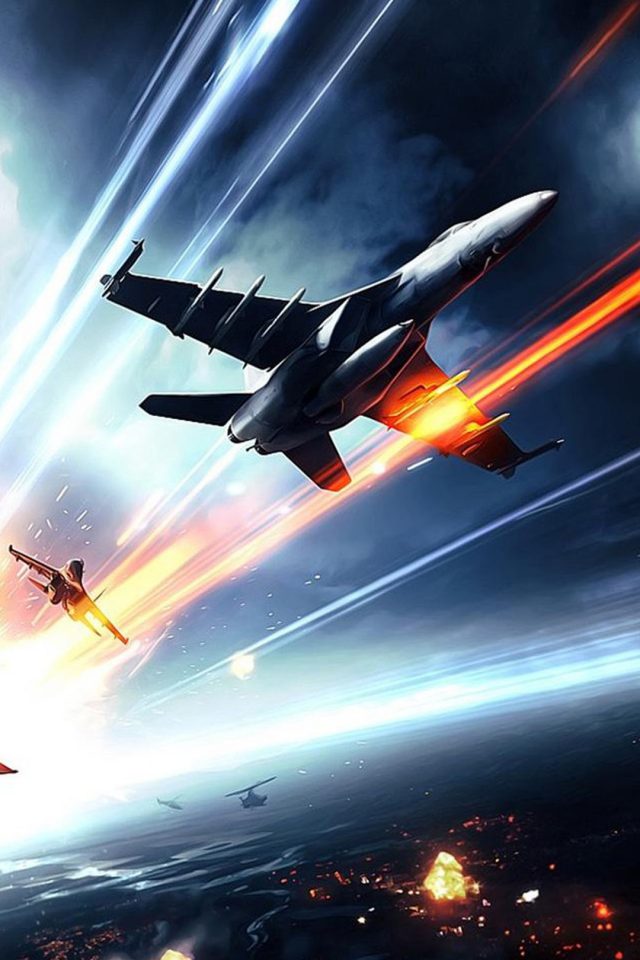 Battlefield Planes Fire Android wallpaper