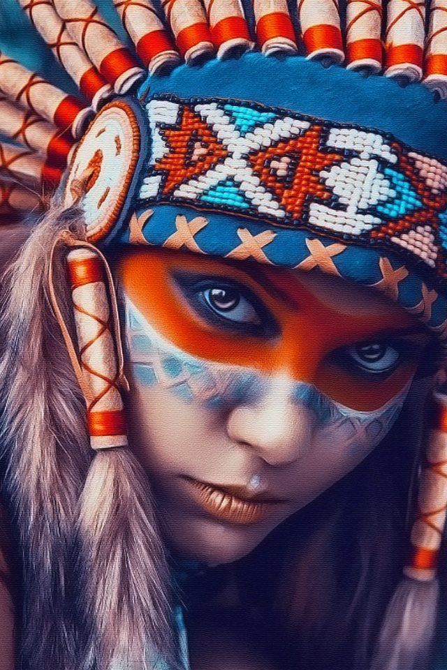 Tribal art beauty   Android wallpaper