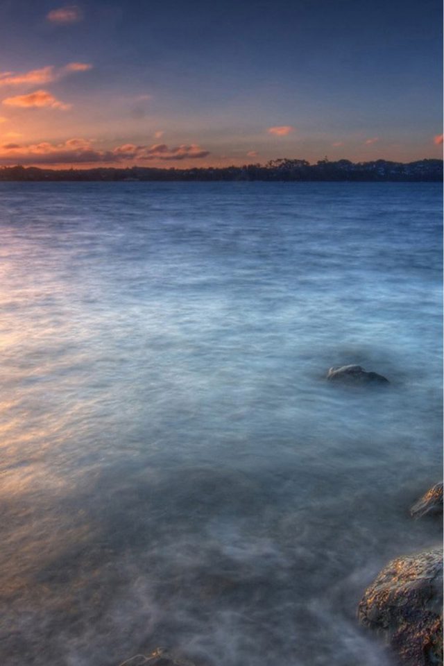 Blue Sea And Sunset Android wallpaper
