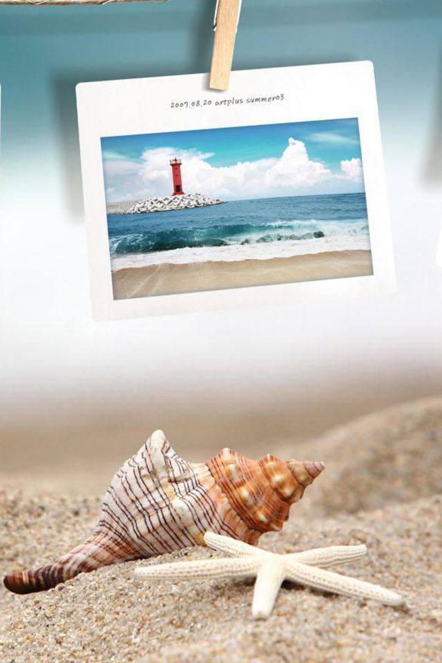 Beach photo memories Android wallpaper