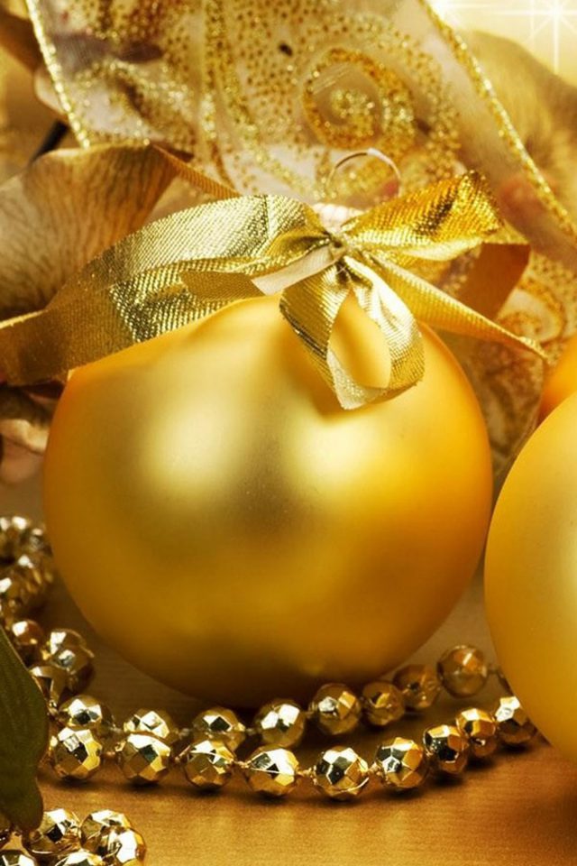 Christmas Golden Eggs Android wallpaper