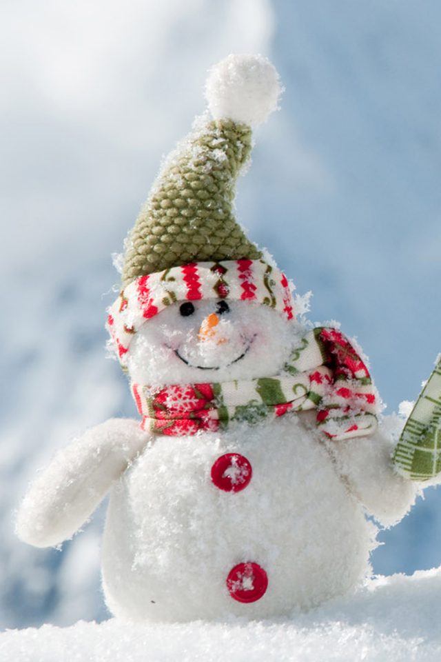 Christmas Snowman Android wallpaper