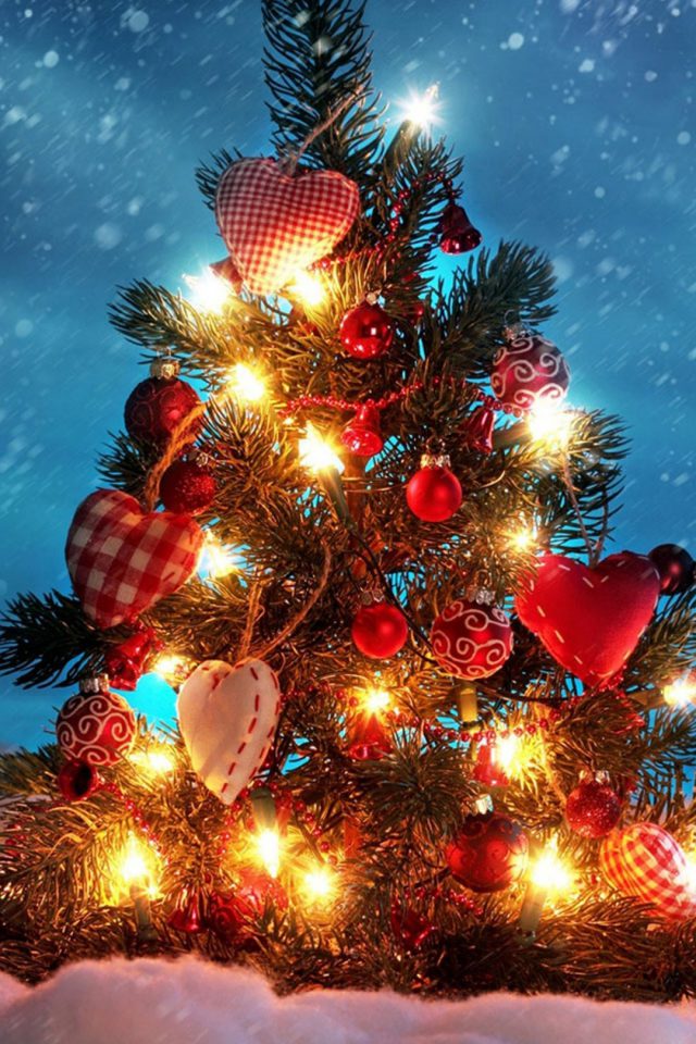 Christmas Tree Lights Android wallpaper