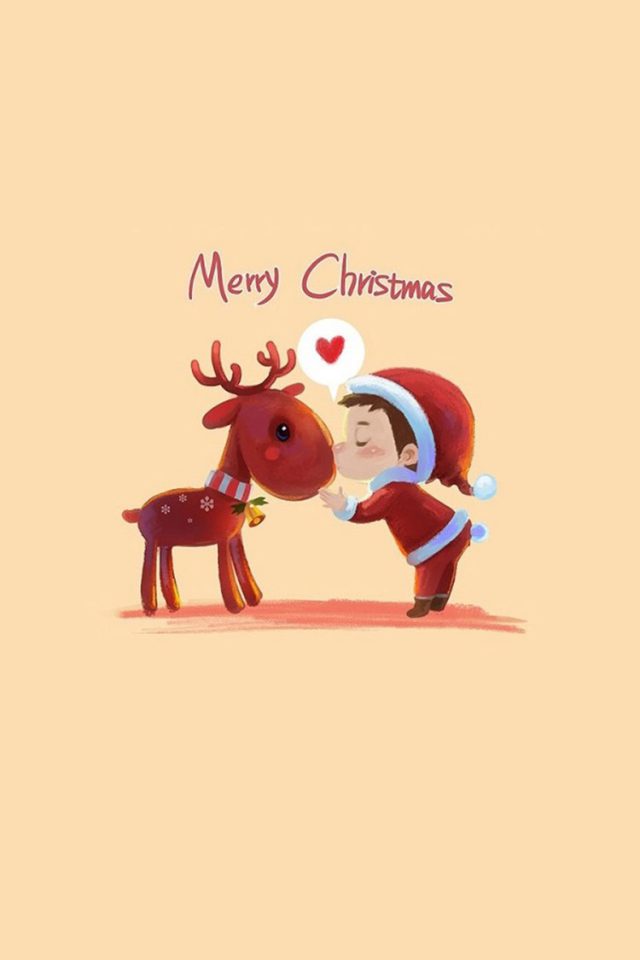 Cute Merry Christmas Android wallpaper
