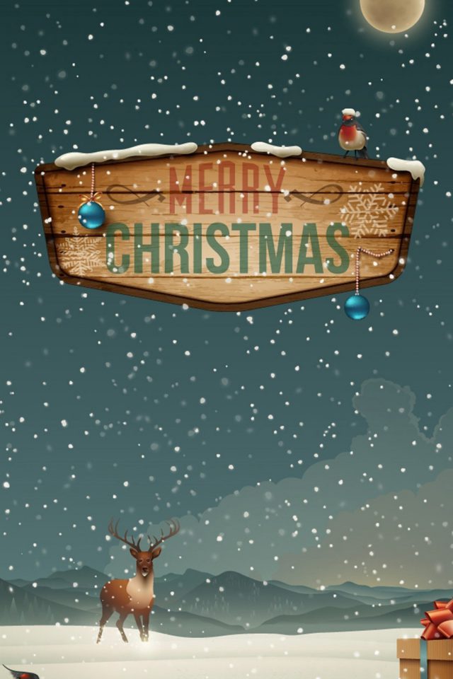 Merry Christmas Snow Android wallpaper
