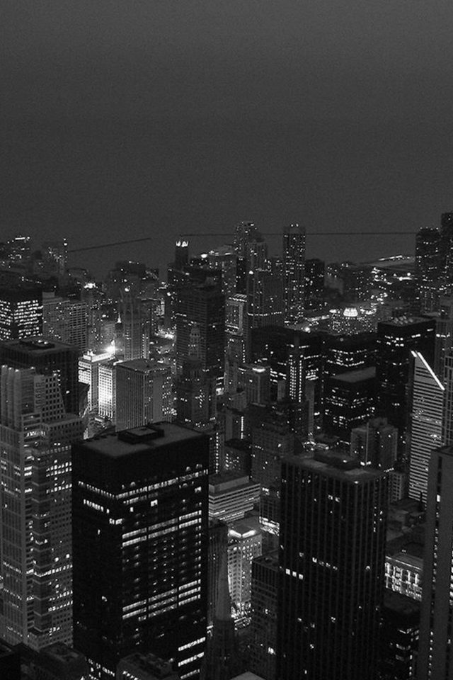 Black White City Android wallpaper