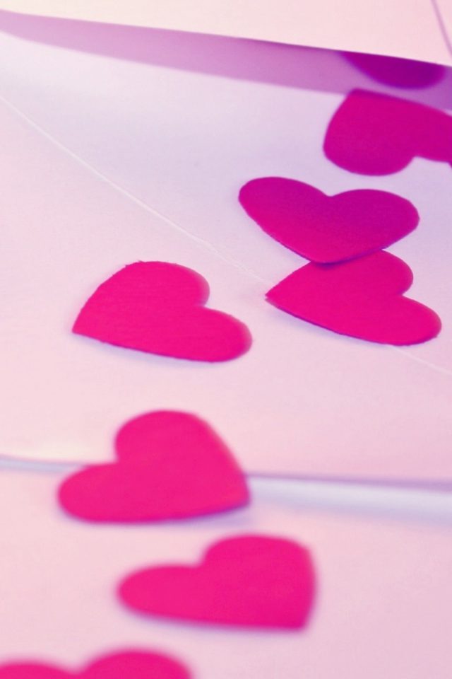 Pink Hearts Valentine Android wallpaper