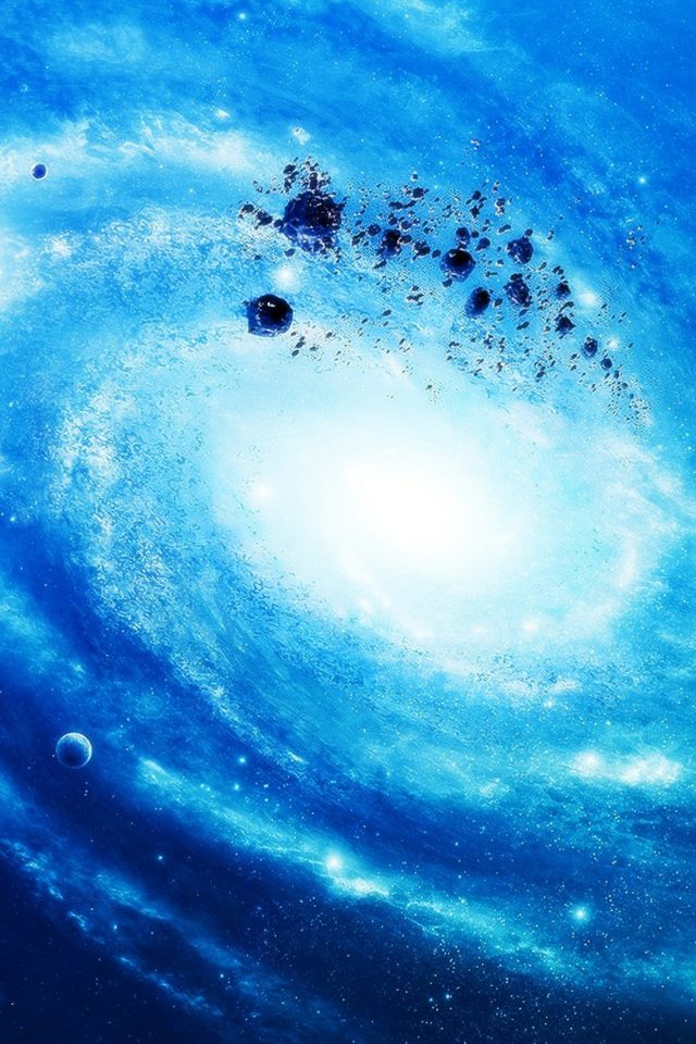 Silver Space Galaxy Android wallpaper
