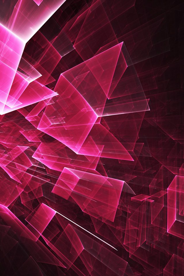 Abstract Red Cube Pattern Android wallpaper