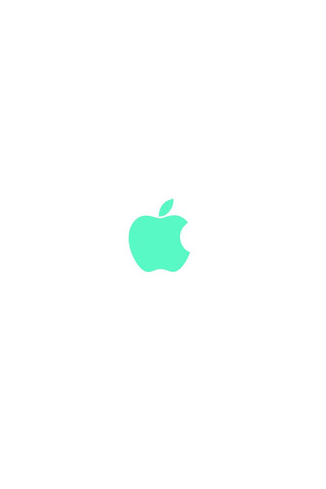 Apple Simple Logo Color Green Minimal Android wallpaper