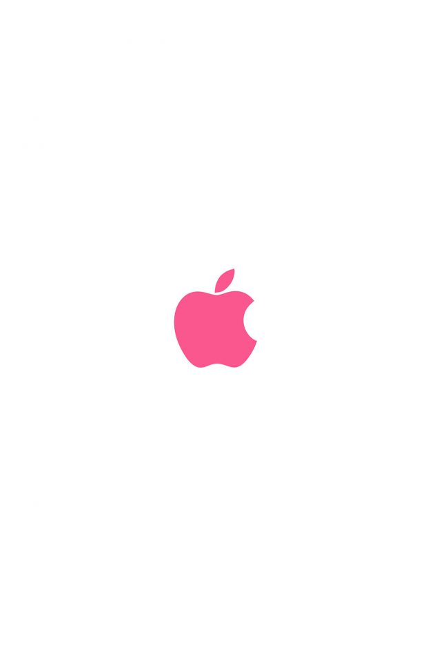 Apple Simple Logo Color Red Minimal Android wallpaper
