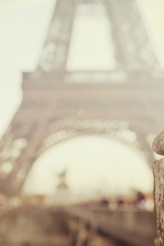 Bokeh Eiffel Tower Paris Nature Android wallpaper