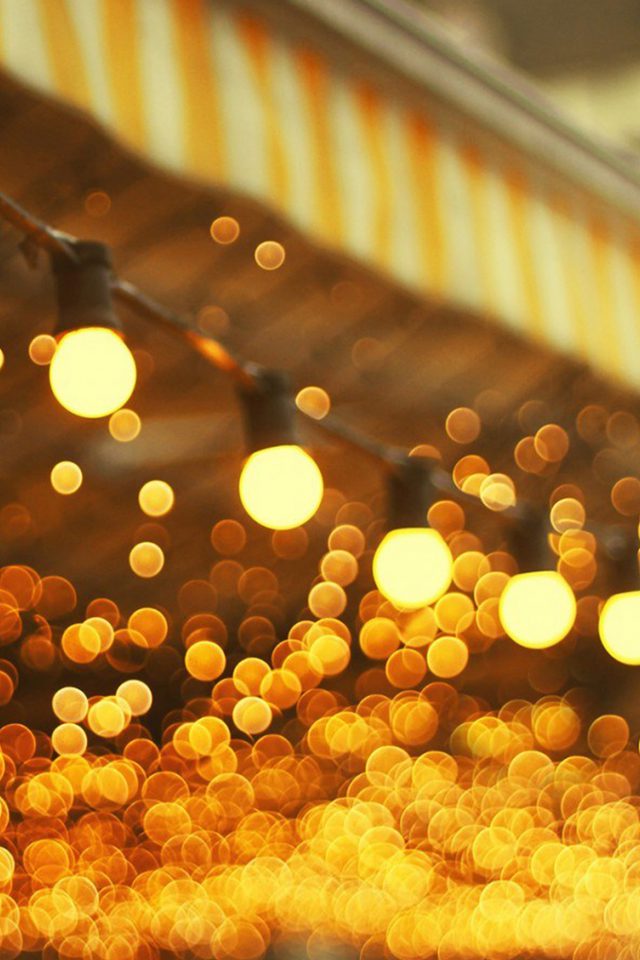 City Light Bulbs Romantic Street Android wallpaper