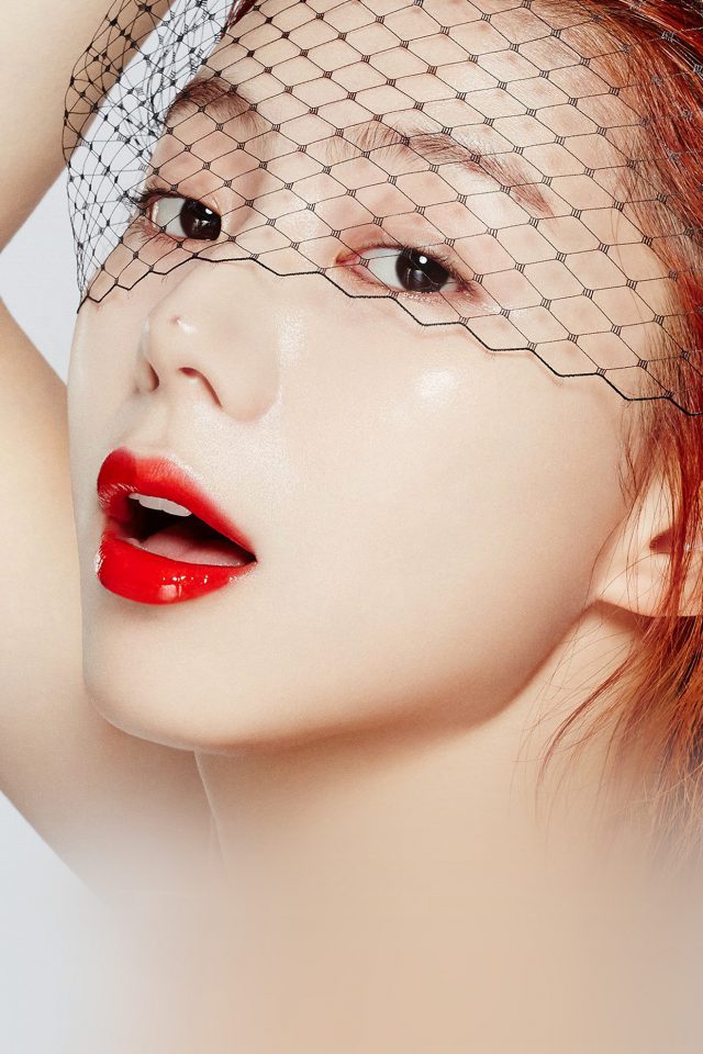 Face Kpop Sujin Lips Red Android wallpaper