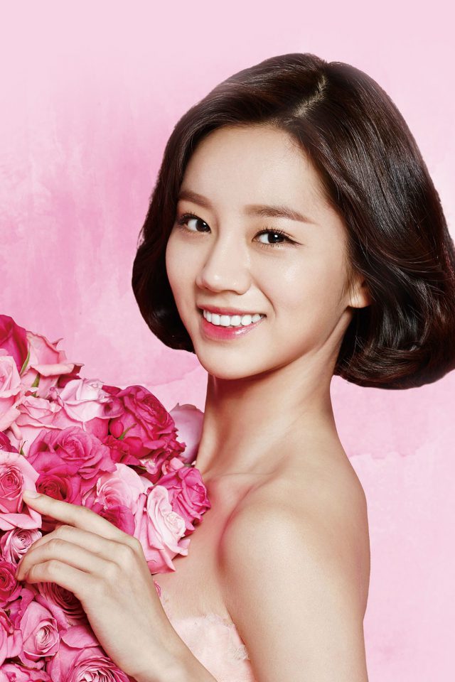 Flower Hyeri Cute Pink Kpop Girl Android wallpaper