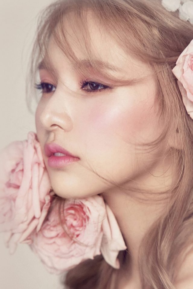 Flower Pink Kpop Girl Android wallpaper