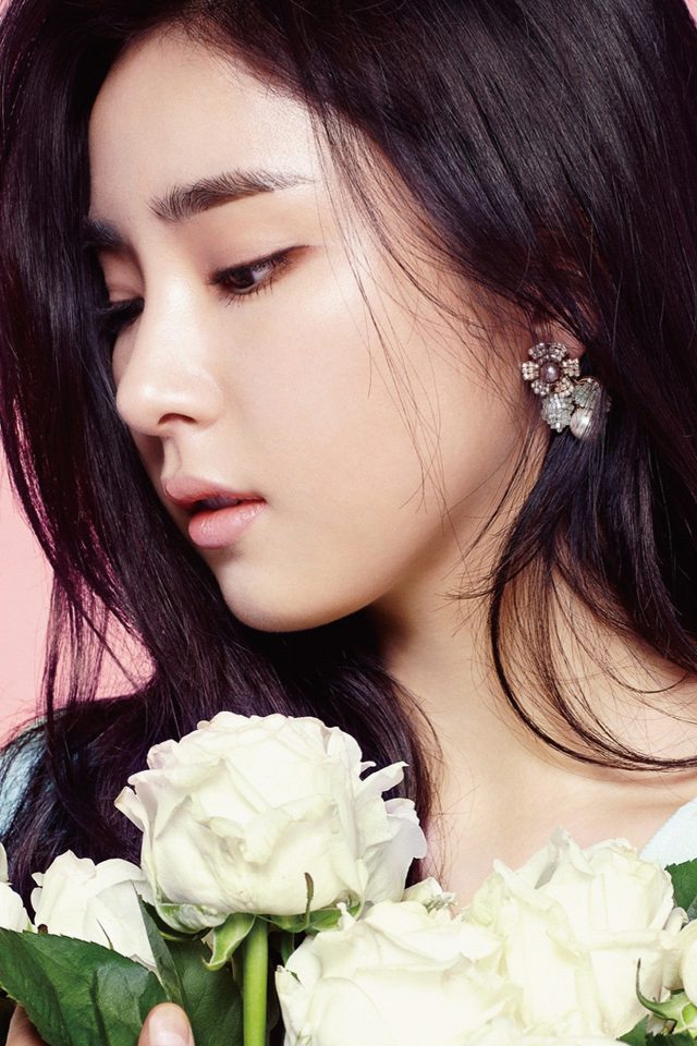 Girl Korean Kpop Saekyung Flower Android wallpaper