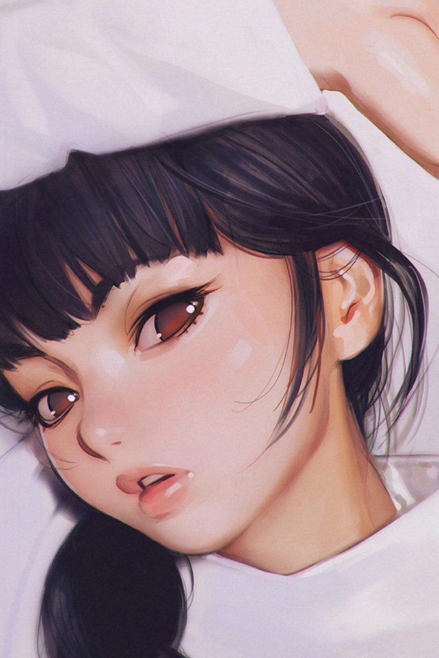 Ilya Kuvshinov Anime Girl Shy Cute Illustration Art Android wallpaper