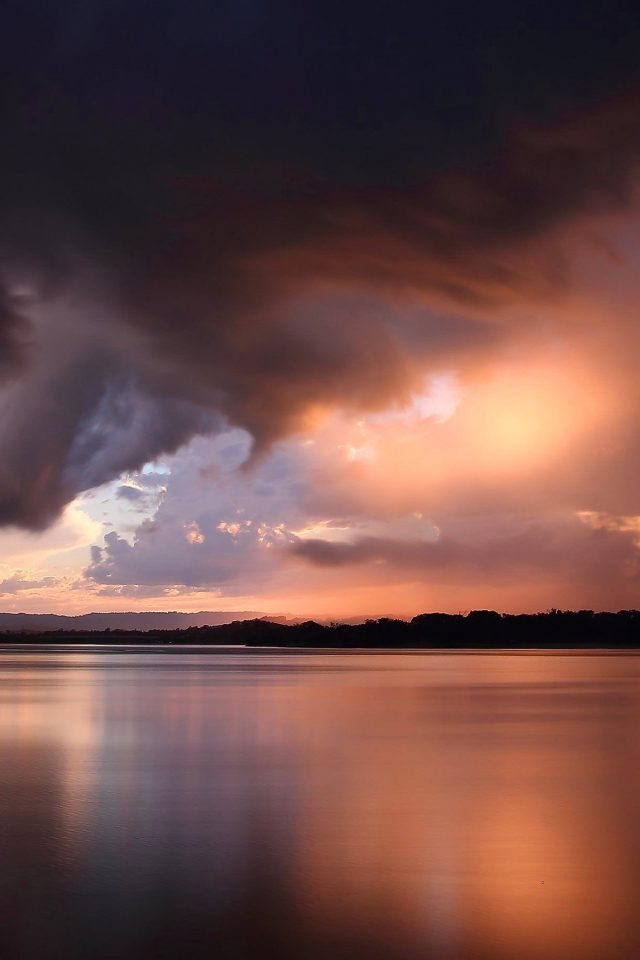 Nature Sky Lake Cloud Sunset Summer Afternoon Android wallpaper