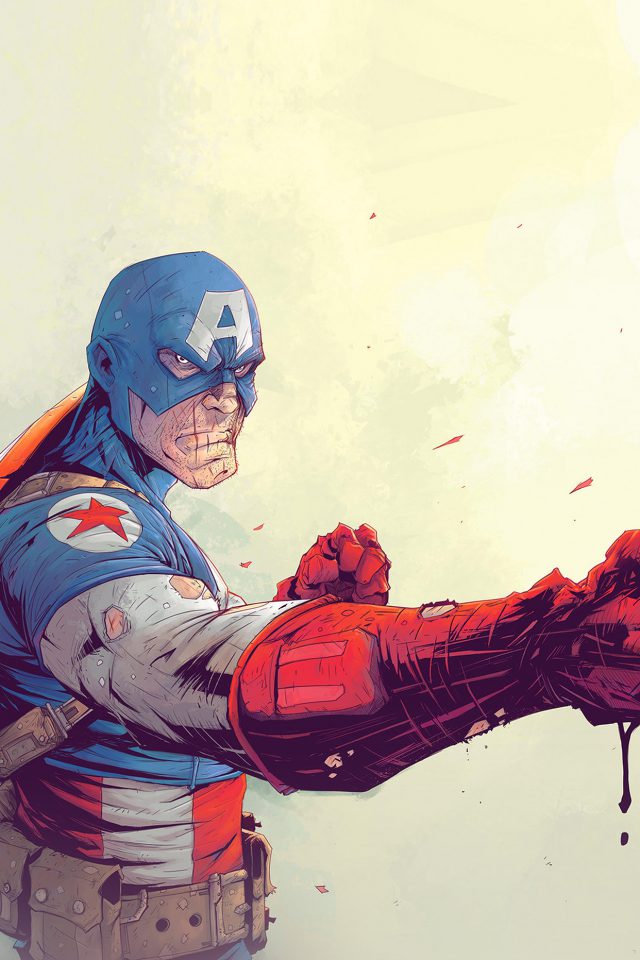 Toronto Revolver Illustration Art Anime Hero Captain America Android wallpaper