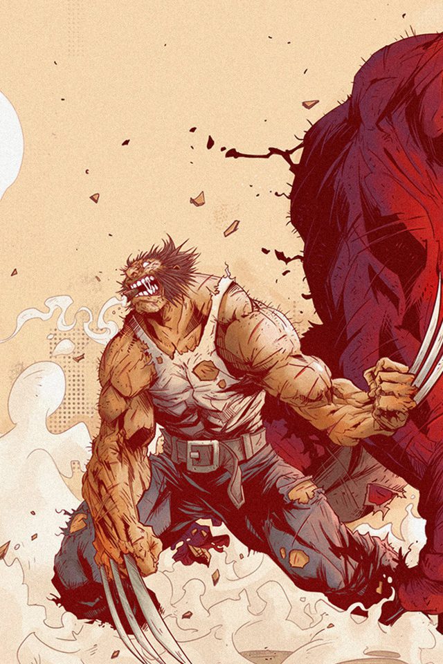 Wolverine Anime Tonton Revolver Illustration Art Android wallpaper