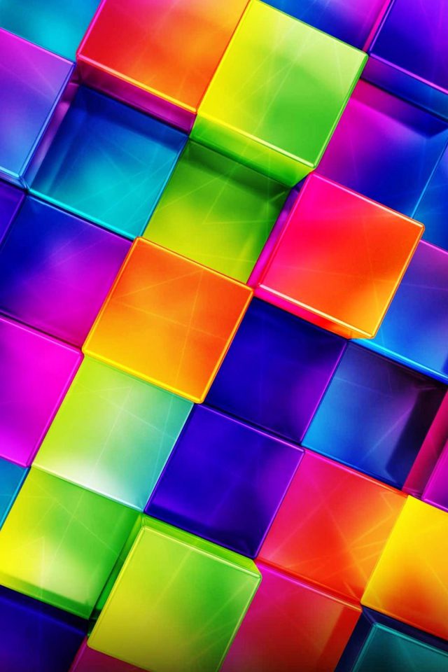 3D Geometric Colorful Android wallpaper