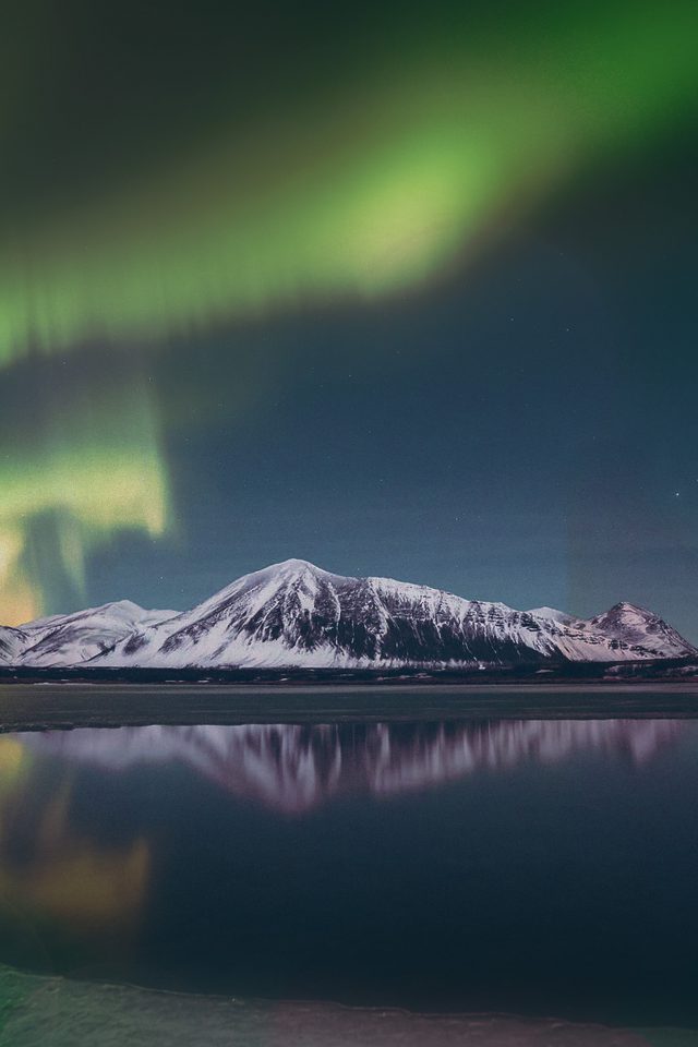 Aurora Night Sky Green Bokeh Instagram Art Nature Android wallpaper