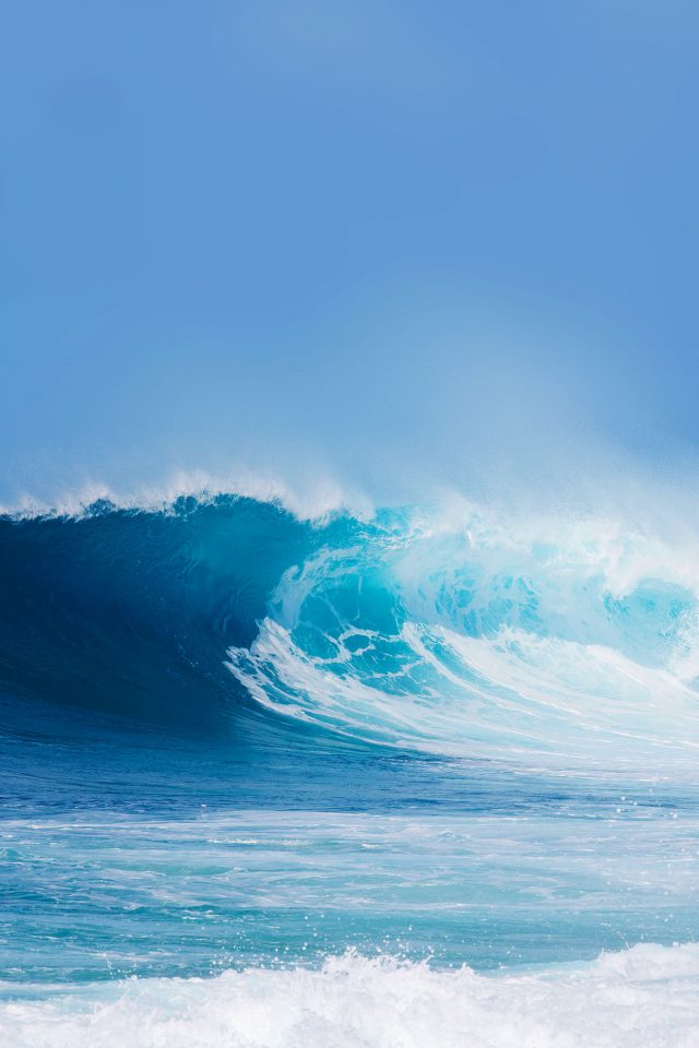Breaking Wave Ocean Sea Day Nature Android wallpaper