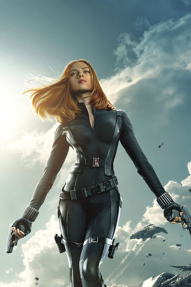 Captain America Black Widow Film Face Android wallpaper