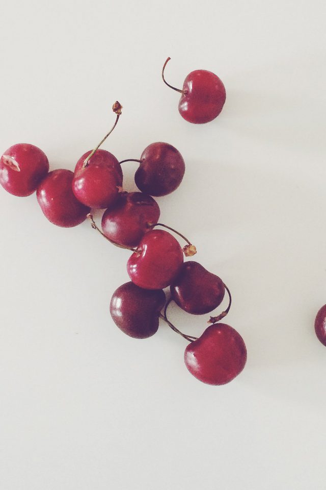 Cherry Red Paula Borowska Fruit Nature Android wallpaper