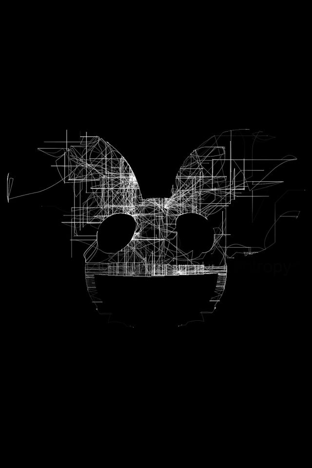 Deadmau5 Black Logo Art Music Android wallpaper