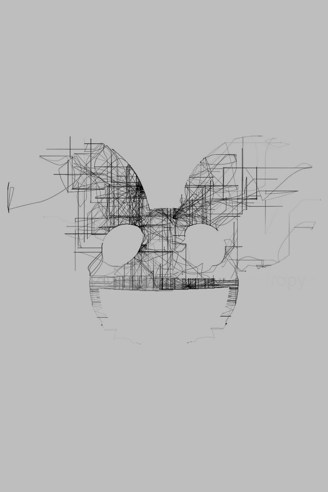 Deadmau5 White Logo Art Music Android wallpaper