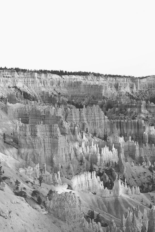 Grand Canyon Creek Nature Desert Scene Bw Android wallpaper