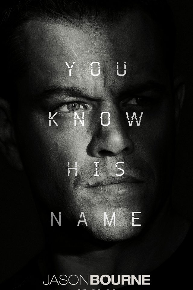 Jason Bourne Film Poster Art Illustration Android wallpaper
