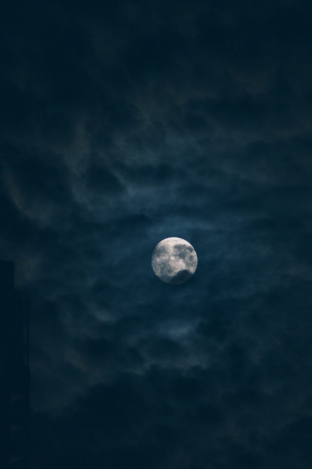 Moon Sky Dark Night Nature Android wallpaper