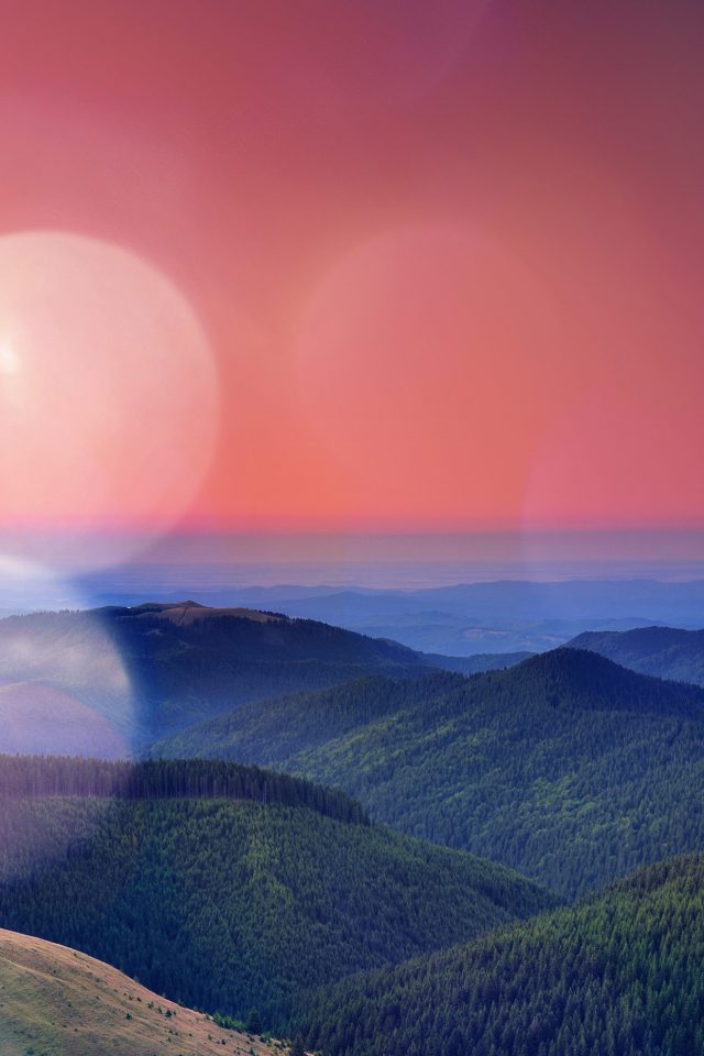 Romania Nature Mountain Sunset Sky Beatiful Flare Android wallpaper