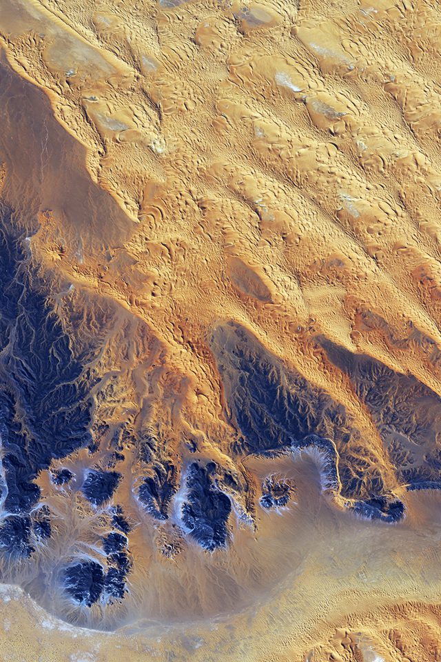 Sahara Desert Earthview Yellow Blue Pattern Nature Android wallpaper