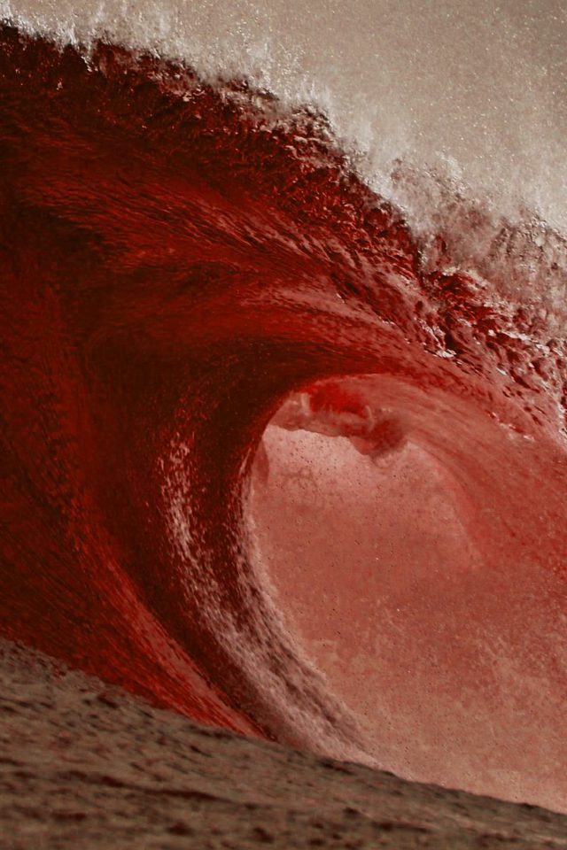 Sea Blood Ocean Wave Nature Android wallpaper