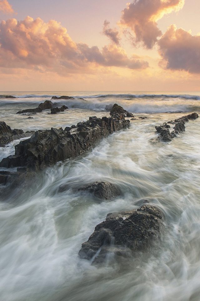 Sea Ocean Water Sunset Nature Android wallpaper