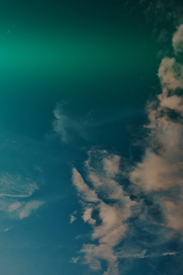 Sky Blue Green Cloud Sunny Clear Nature Flare Dark Android wallpaper