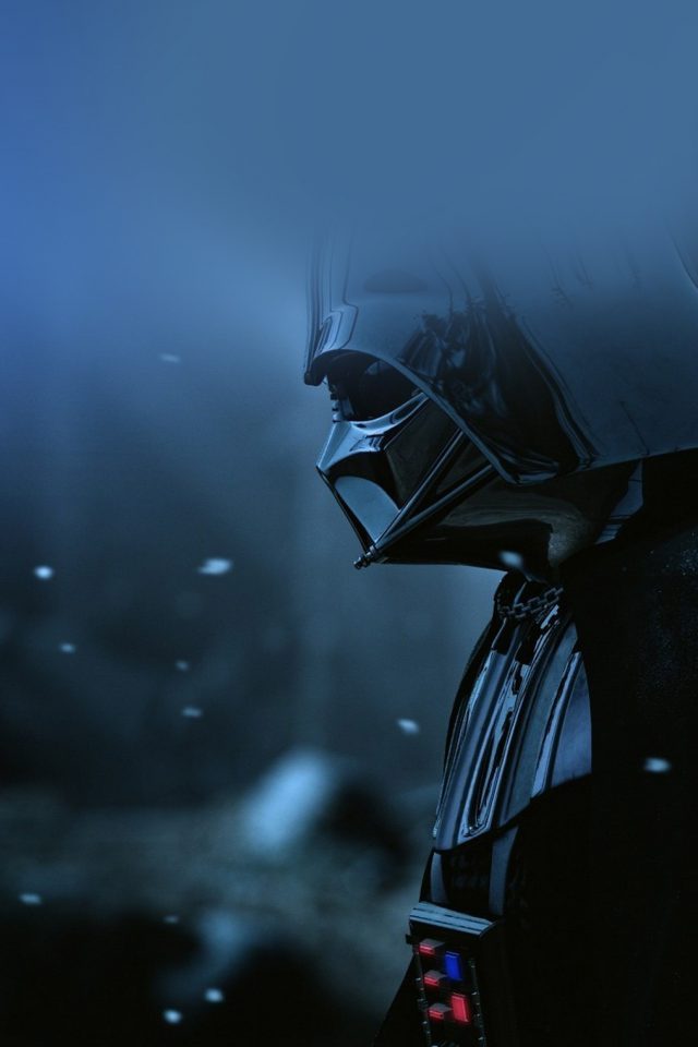 Starwars Darth Vader Art Film Blue Android wallpaper
