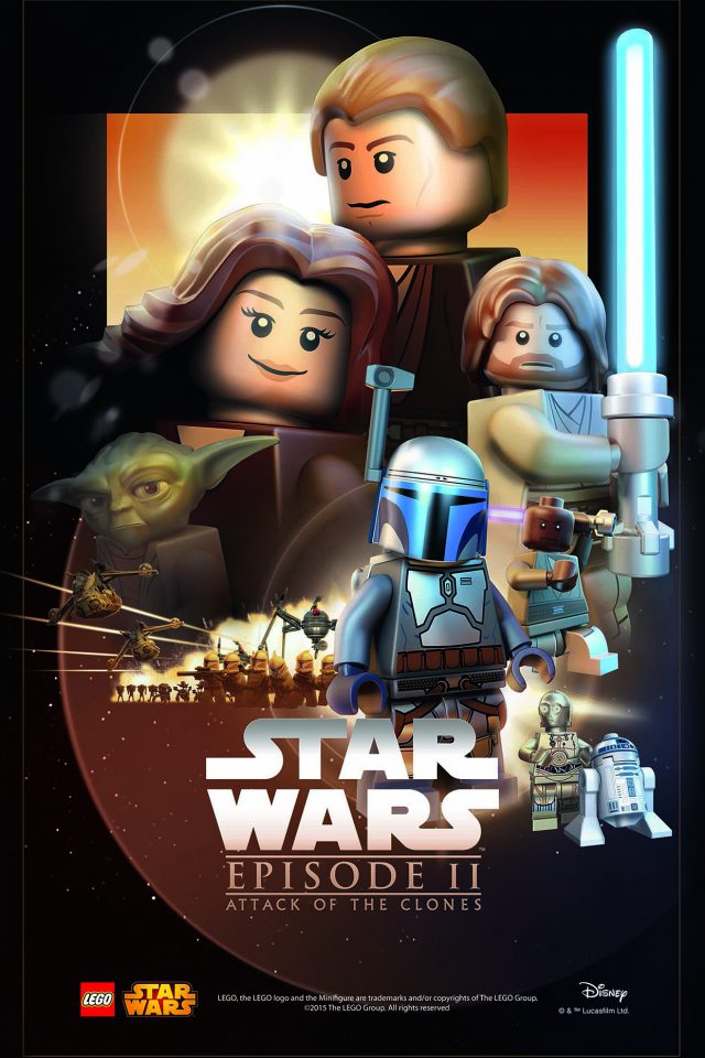 Starwars Lego Episode 2 Attack Of Clones Art Film Android wallpaper