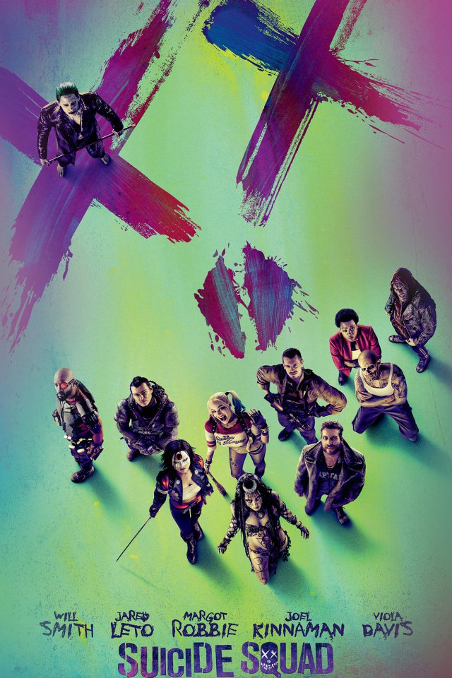 Suicide Squad Poster Film Colorful Art Illustration Android wallpaper